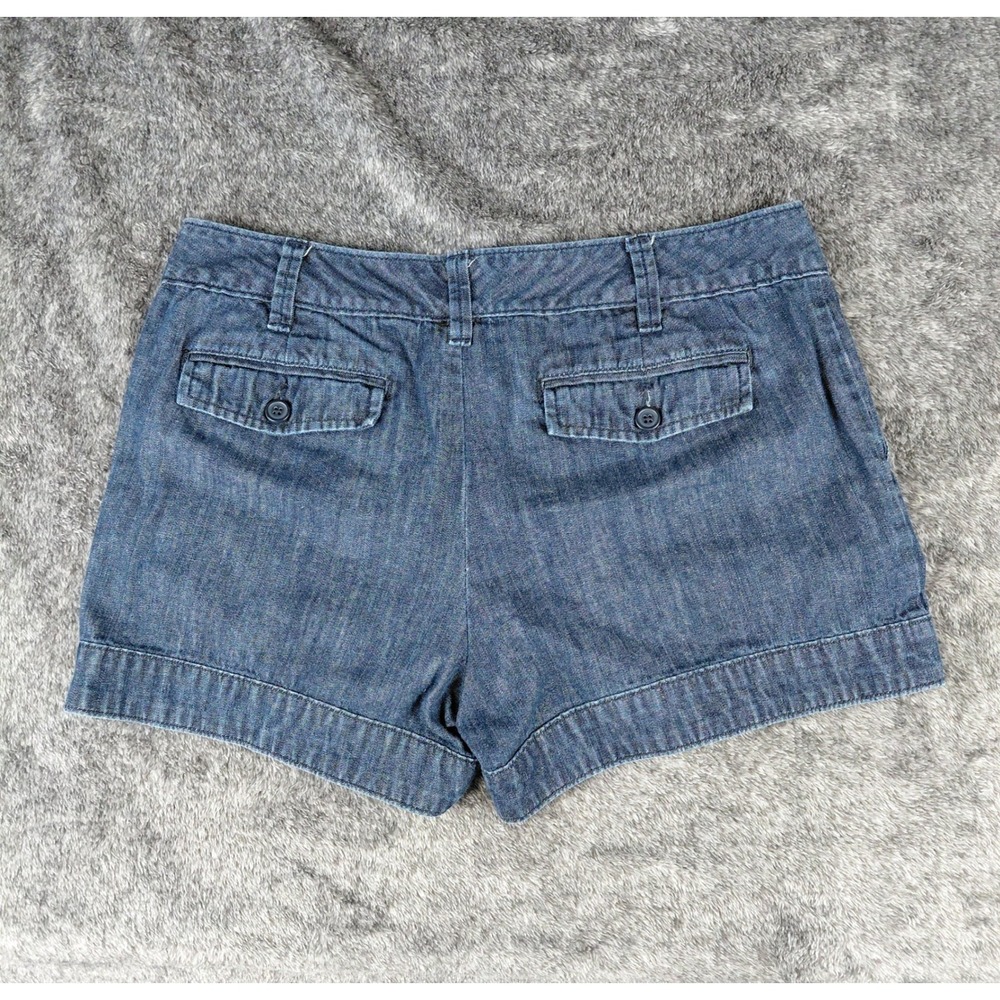 Gap Jeans Womens Blue Denim Chino Shorts Size 6 Mid Rise 100% Cotton 800831-00 - Picture 2 of 7